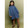 Mango Kids korte A-lijn spijkerjurk - changeant blauw