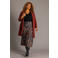 Colletta Plus Size midi rok met print - bruin/zwart/wit
