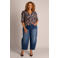 Colletta Plus Size top met print - bruin/zwart
