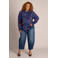 Colletta Plus Size blouse met print - blauw/rood
