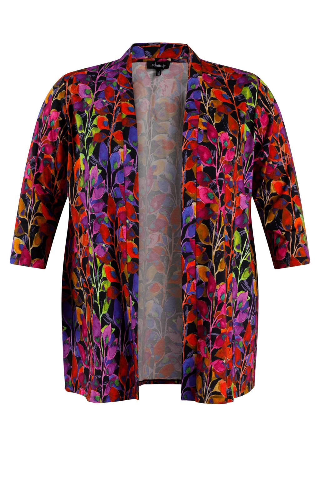 Colletta Plus Size lang vest met print - meerkleurig
