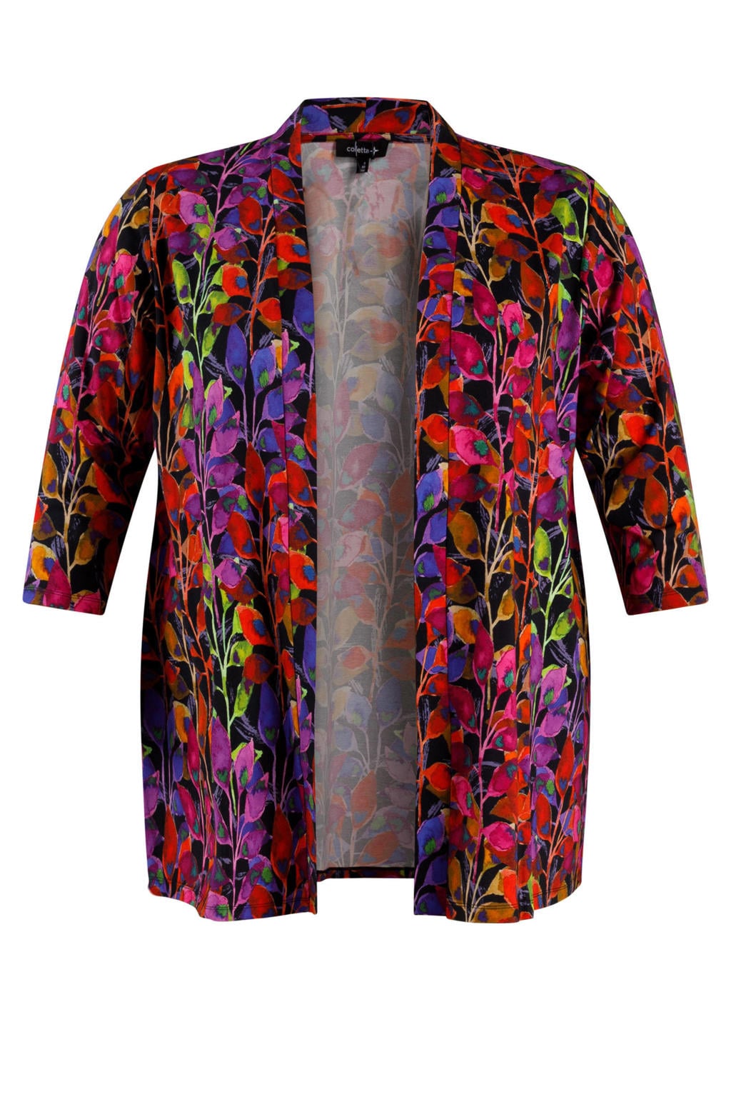 Colletta Plus Size lang vest met print - meerkleurig