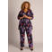 Colletta Plus Size tuniek met print - zwart/paars/roze