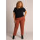 Colletta slim fit broek - bruin