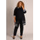 Colletta gebreid vest met print - zwart/wit