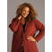 Colletta Plus Size lang geruit vest - bruin