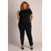 Colletta Plus Size slim fit broek - zwart