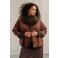 Yest Curve Plus Size suèdelook jas - bruin