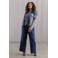 Yest Curve Plus Size wide leg jeans - dark blue denim