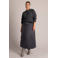 Yest Curve Plus Size A-lijn plooirok met ceintuur - grijs