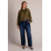 Yest Curve Plus Size blouse - olijfgroen