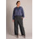 Yest Curve Plus Size blouse - blauw