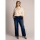 Yest Curve Plus Size blouse met krijtstreep - beige