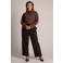 Yest Curve Plus Size blouse - roodbruin