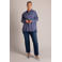 Yest Curve Plus Size blouse - blauw