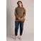 Yest Curve Plus Size blouse - olijfgroen