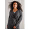 Yest Curve Plus Size gebreid vest - grijs