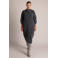 Yest Curve Plus Size gebreide midi jurk met wol - donkerbruin
