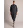 Yest Curve Plus Size gebreide midi jurk met wol - grijs