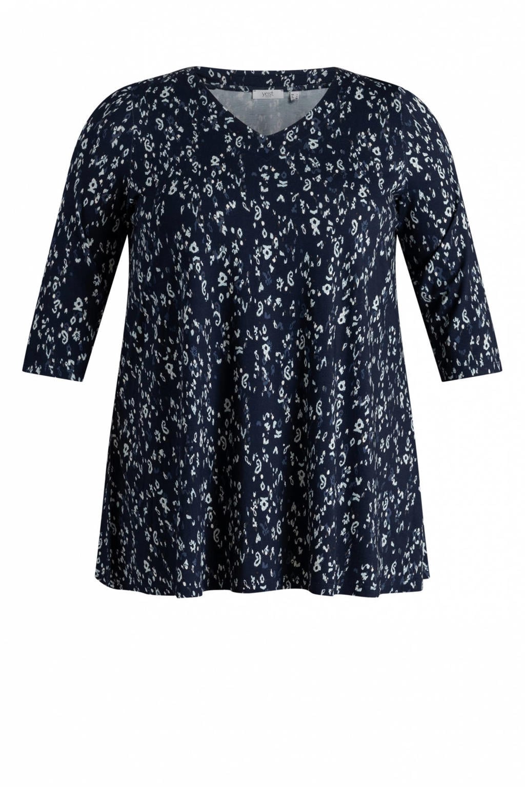 Yest Curve Plus Size top met print - donkerblauw