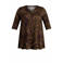 Yest Curve Plus Size top met print - bruin/olijfgroen