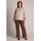 Yest Curve Plus Size gebreide trui met glitters - beige