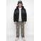 JACK & JONES JUNIOR gebreide gewatteerde winterjas - zwart