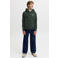 JACK & JONES JUNIOR rechtvallende hoodie met backprint - donkergroen