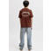 JACK & JONES JUNIOR rechtvallend T-shirt met backprint - rood