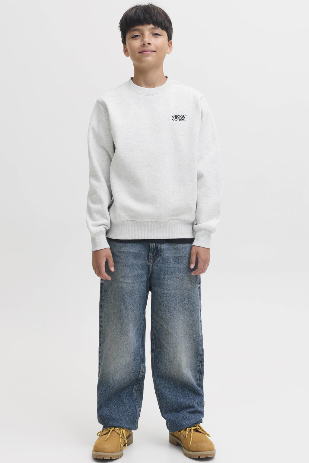 JACK & JONES JUNIOR sweater met borduursels - wit
