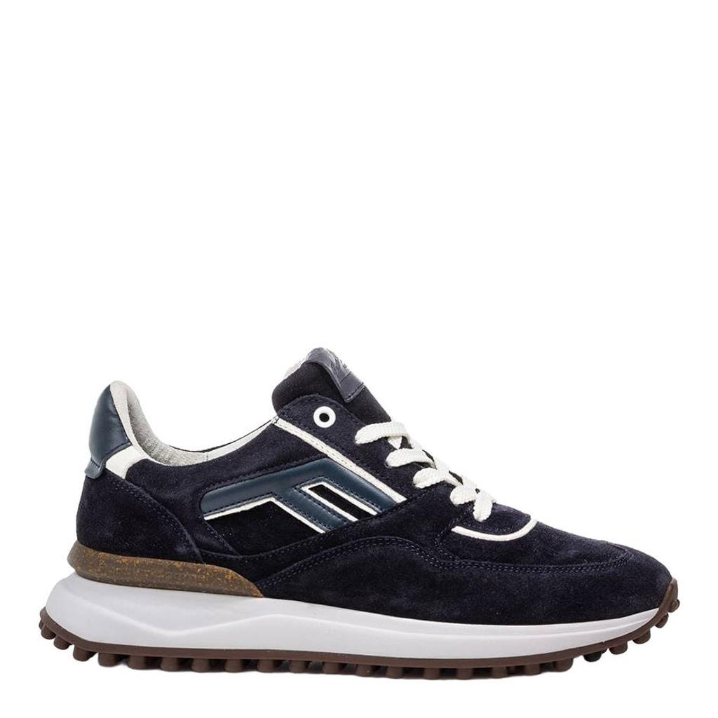 Floris van Bommel Noppi 38.11 suède sneakers donkerblauw