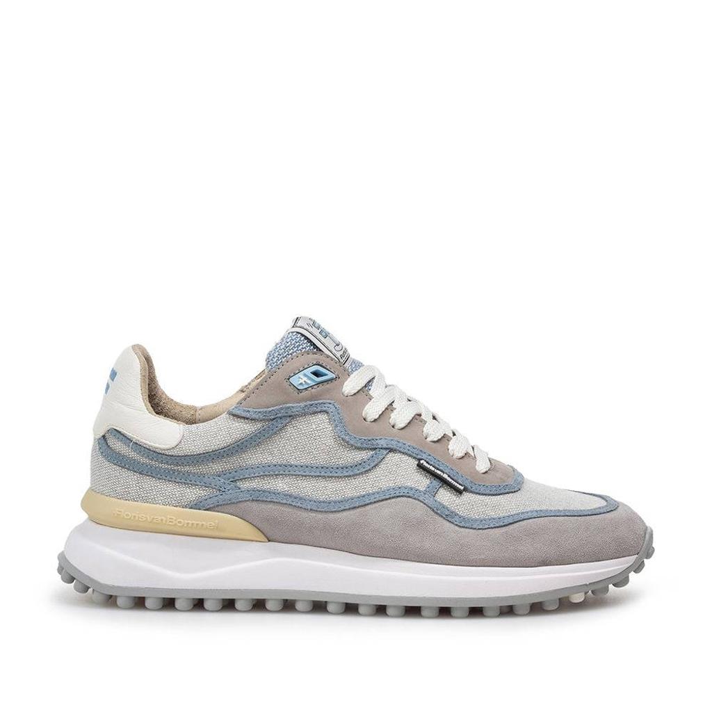 Floris van Bommel Noppi 45.01 suède sneakers lichtblauw