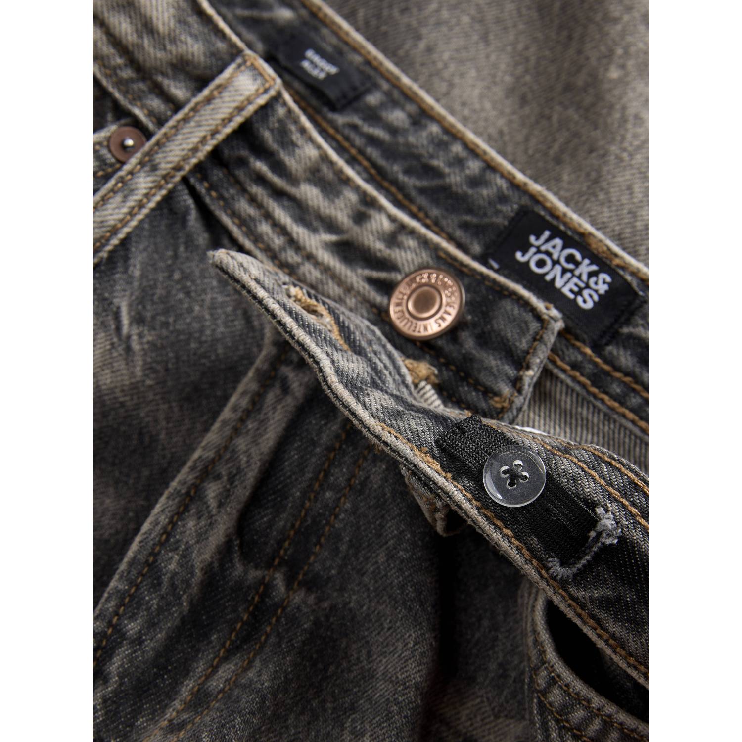 JACK & JONES JUNIOR jjialex jjcrew st 102 jnr baggy jeans grey denim
