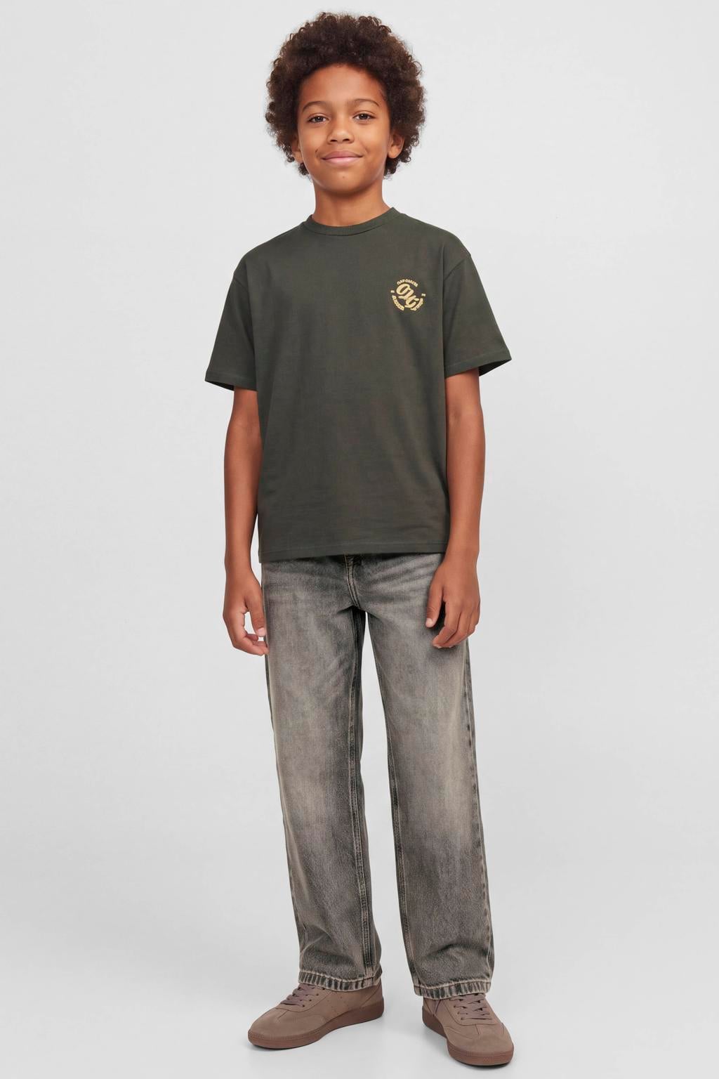 JACK & JONES JUNIOR baggy jeans JJIALEX JJCREW - grijs