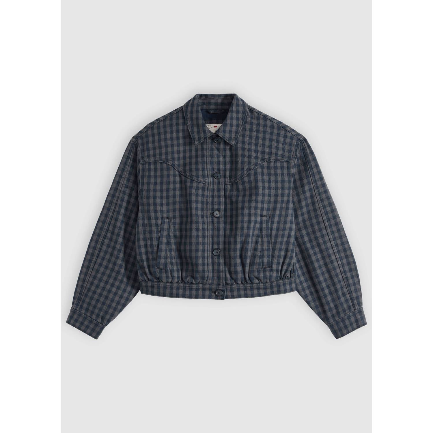 Levi's geruite spijkerjas donkerblauw