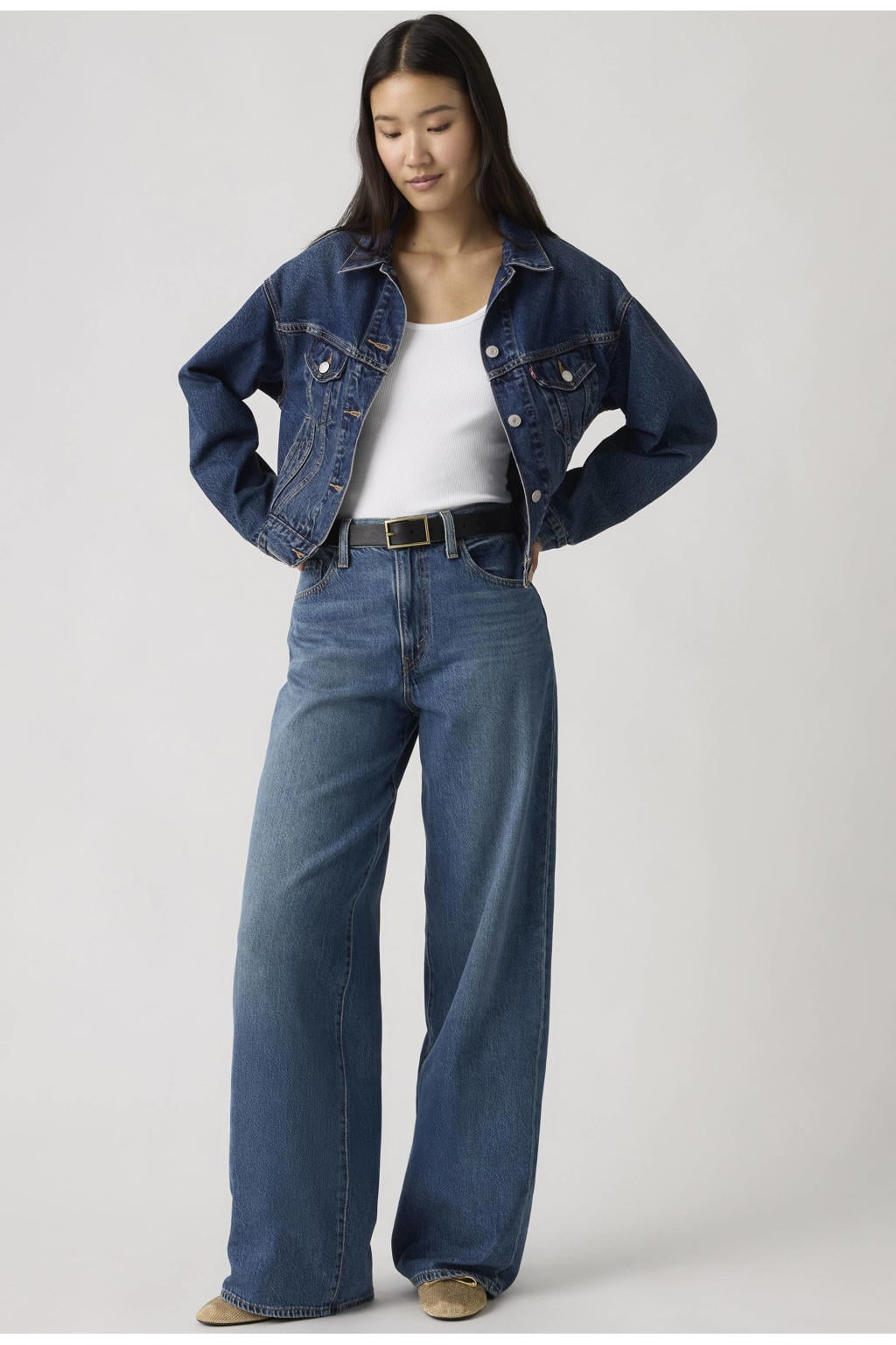 Levi's CINCH WIDE LEG jeans - donkerblauw