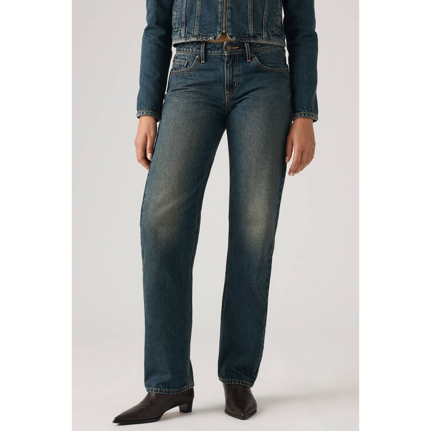 Levi's straight leg jeans donkerblauw