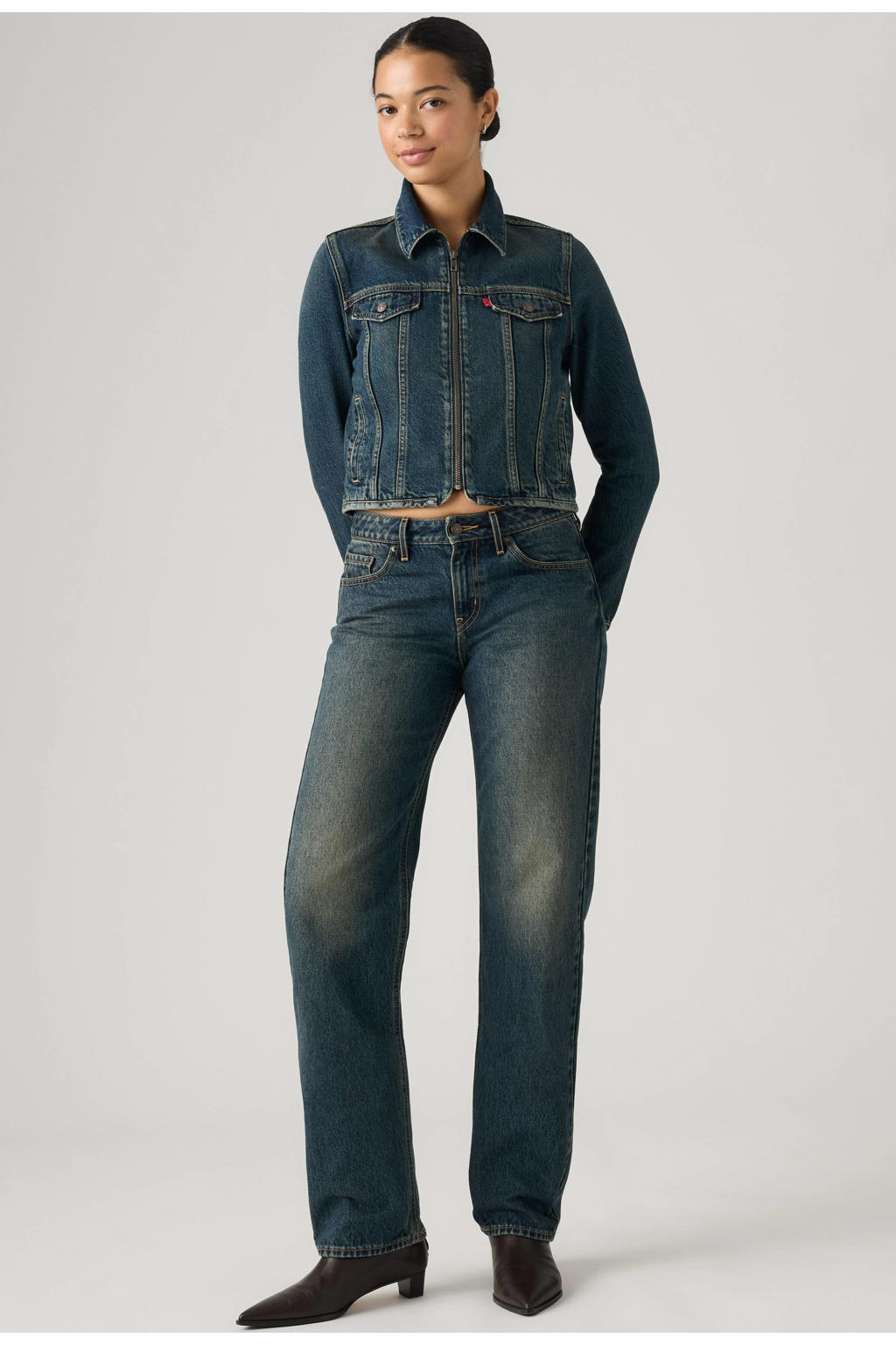Levi's straight leg jeans - donkerblauw