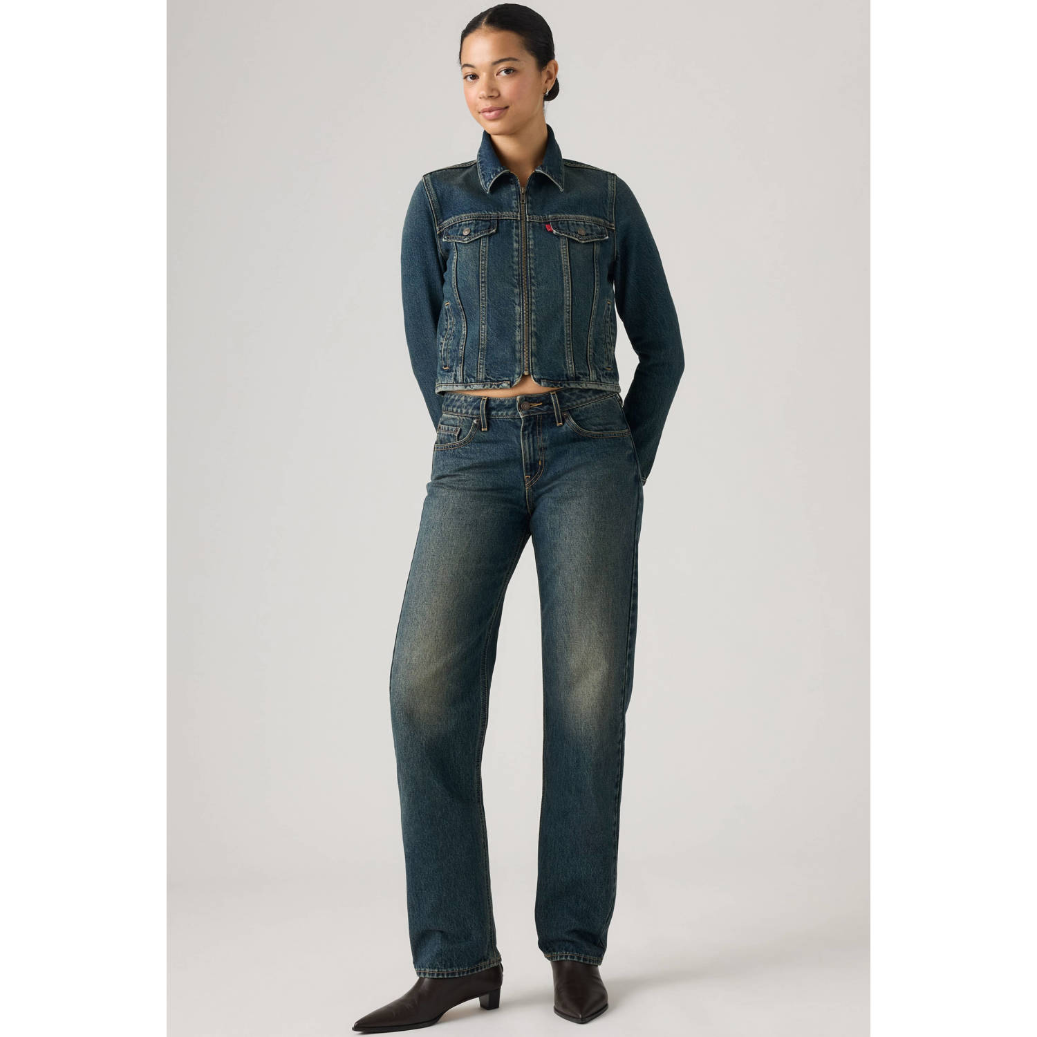 Levi's straight leg jeans donkerblauw