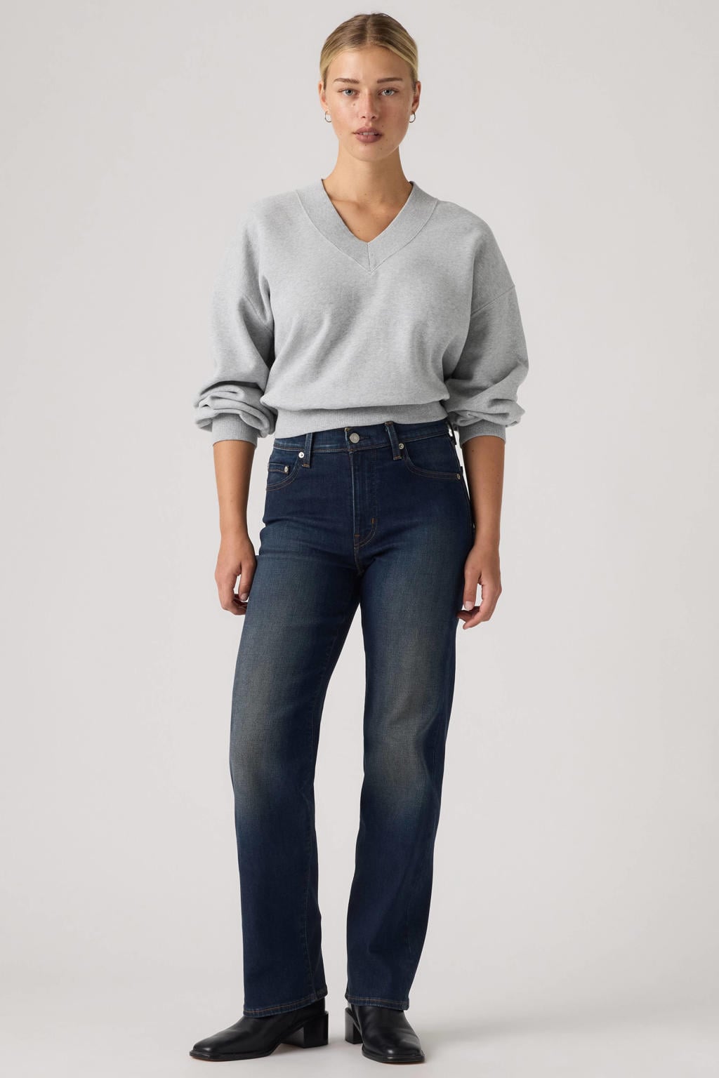Levi's 723 HIGH RISE STRAIGHT straight leg jeans - donkerblauw