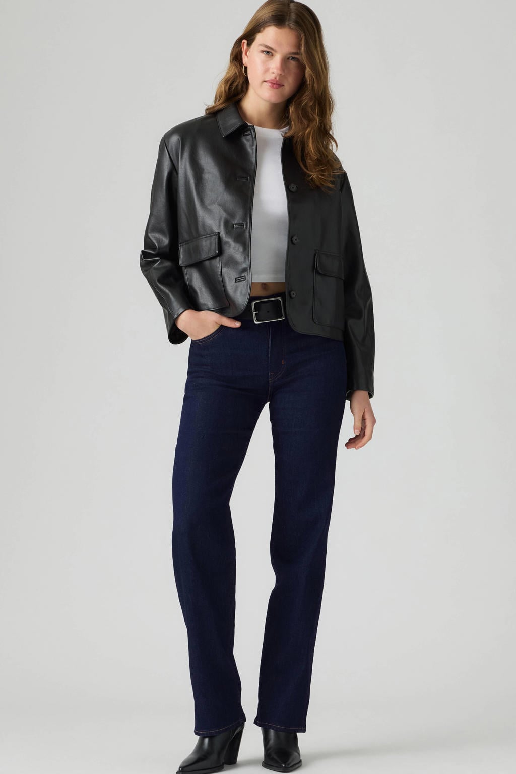 Levi's 723 HIGH RISE STRAIGHT jeans - donkerblauw