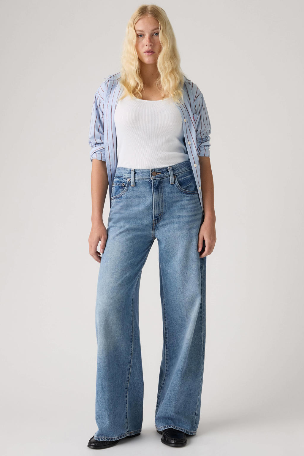 Levi's CINCH wide leg jeans - mediumblauw
