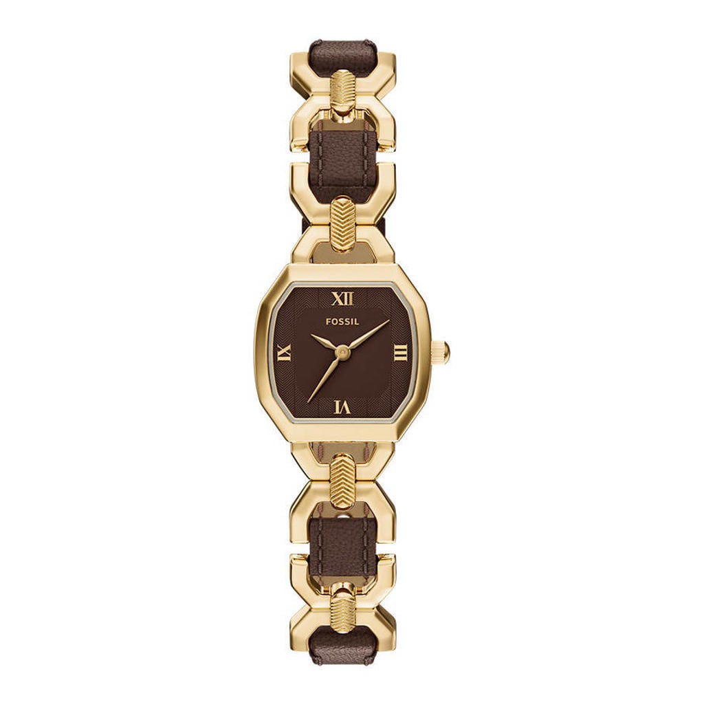 Fossil horloge ES5497 goudkleurig/bruin