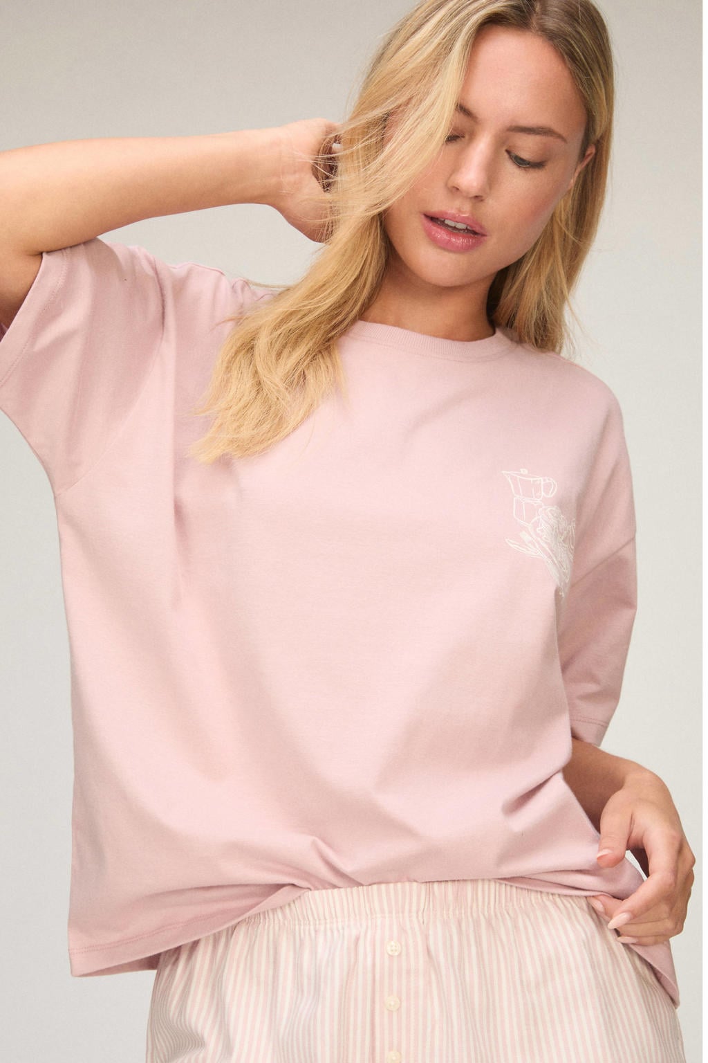 Hunkemöller Daisy shortama - roze