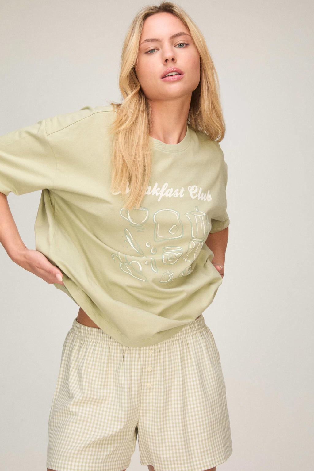 Hunkemöller Daisy shortama - lichtgroen