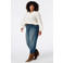 MS Mode Plus Size blouse met stippen - ecru/bruin