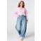 MS Mode top met borduursels Plus Size - roze