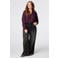 MS Mode top met borduursels Plus Size - aubergine
