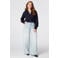 MS Mode top met borduursels Plus Size - donkerblauw