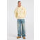 America Today boxy hoodie met backprint - geel